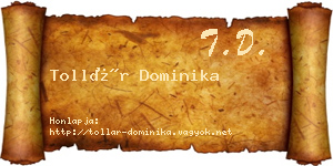 Tollár Dominika névjegykártya